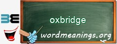 WordMeaning blackboard for oxbridge